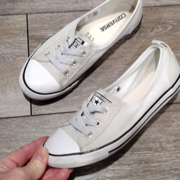 CONVERSE - Light Gray Canvas Sneakers - Picture 11 of 12